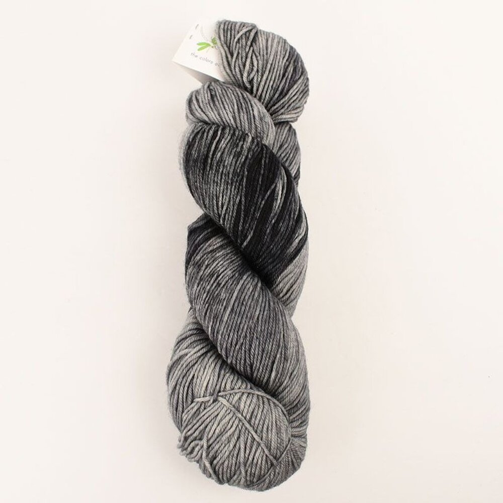 Dragonfly Fibers Damsel Yarn Superwash Merino 335 Yards 4 Oz Skein Black Pearl